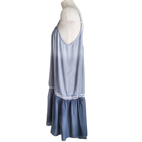 Island Planet Ombre Grey Soft Loose Fitting Dress Spaghetti Straps Size S/M - Picture 4 of 13